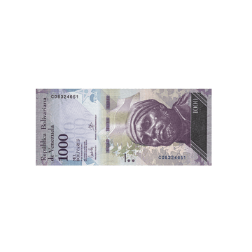 Bolivia - 1000 Bolivares Ticket - 2017