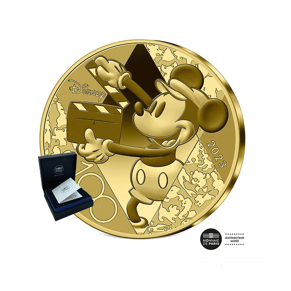 Le Centenaire de Disney - Monnaie de 50€ Or 1/4 Oz - BE 2023