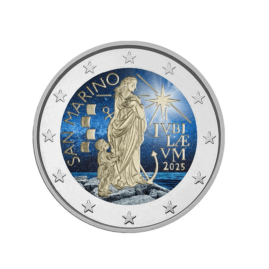 Saint-Marin 2025 - 2 Euro Commémorative - Année Sainte - Colorisée