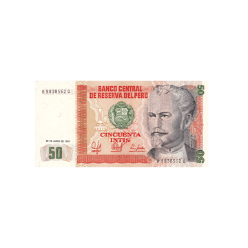 Peru - 50 Intis Ticket - 1987