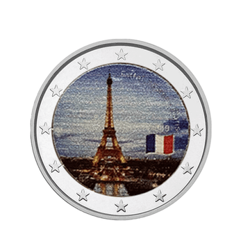 Tour Eiffel - 2 Euro Commémorative - Colorisée