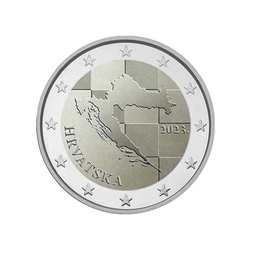 Croatie 2023 - 2 Euro Commémorative - Carte de la République Croate