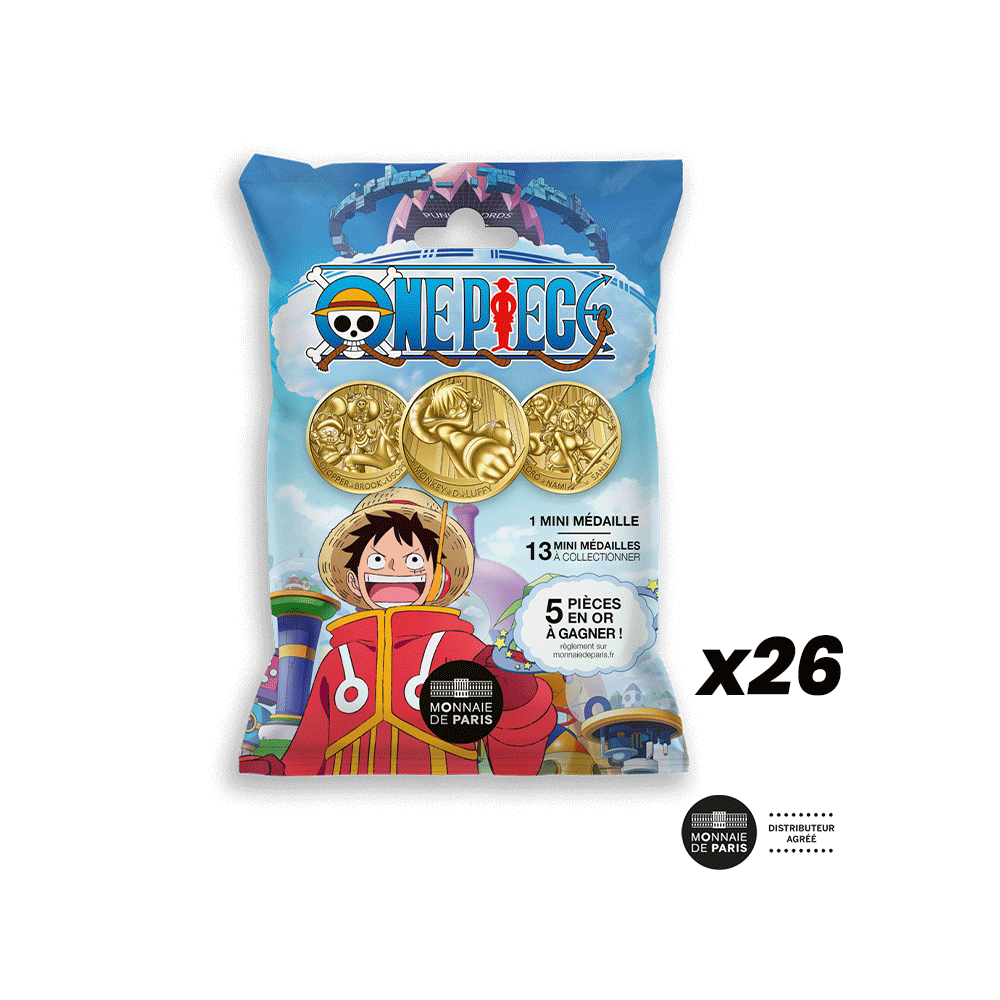 One Piece - Lot de 26 mini-médailles aléatoires - 2025