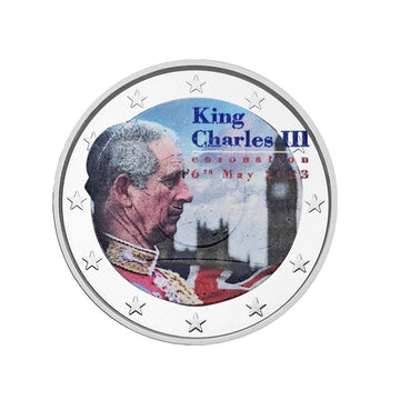 2 Euro Gedenk - König Charles III. Krönung - farbig #2