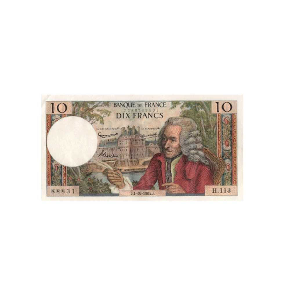 Ticket 10 Francs Voltaire