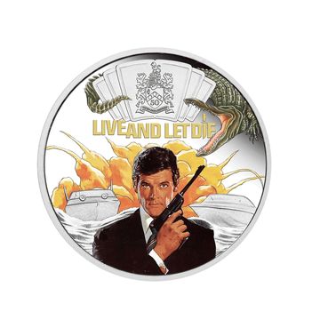 007, Live and Let Die - Monnaie de 1 Dollar Argent - BE 2023