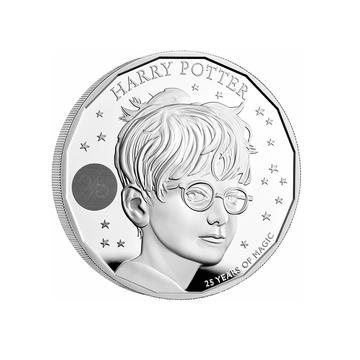 Harry Potter - 25 ans de Magie - Monnaie de 2 Pounds 1 Oz - BE 2022