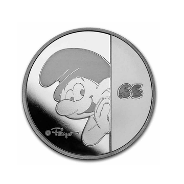 65th Anniversary of Smurfs - Monnaie de 2 Dollars Argent - BE 2023