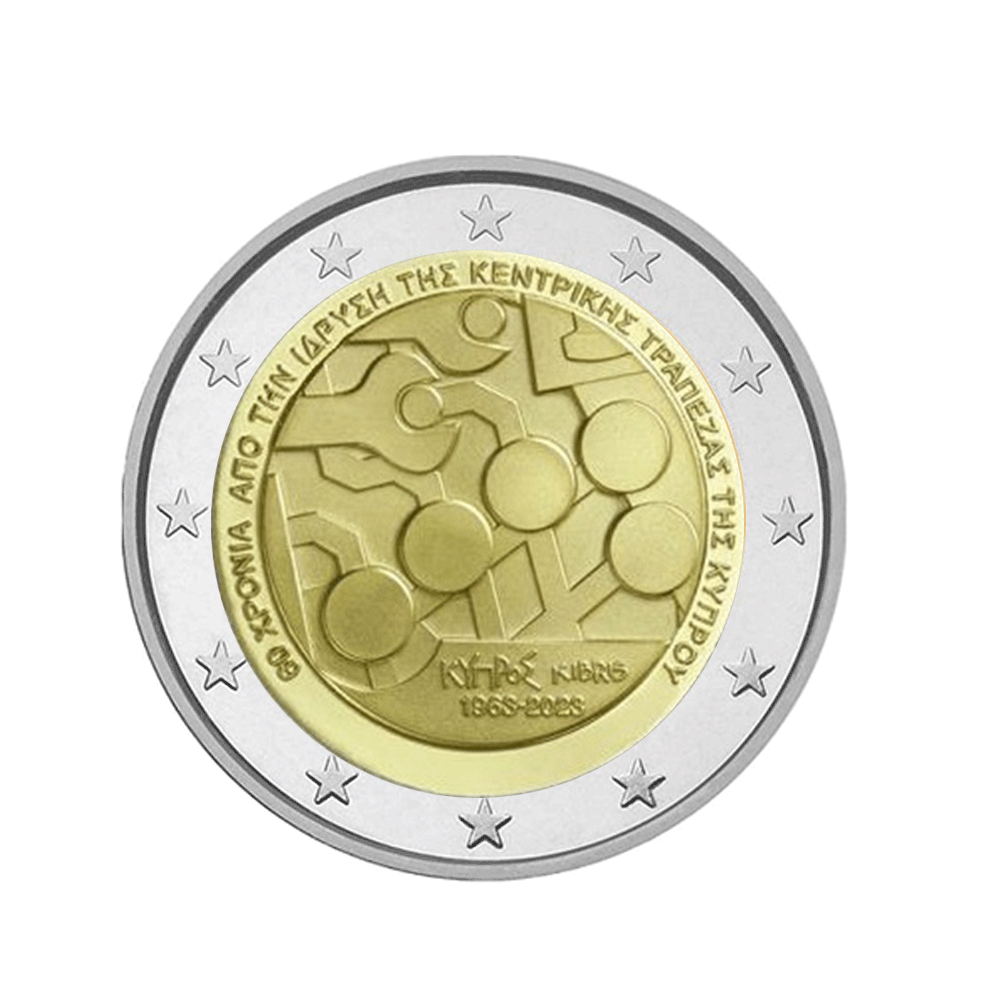 Chypre 2023 - 2 Euro Commémorative - 60è Anniversaire De La Banque Cen De Chypre - Foto 1