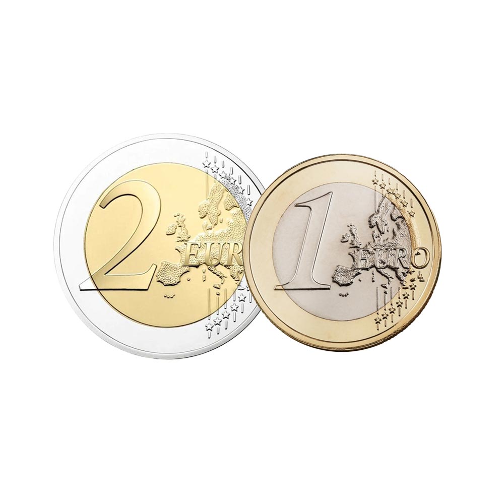 Monaco 2024 - Lot de 1 et 2 Euro Commémorative - Profil du Prince
