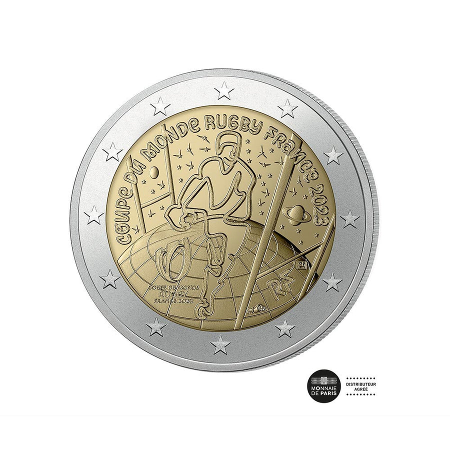 2023 Coppa del mondo di rugby - valuta di € 2 commemorativa - attuale 2023