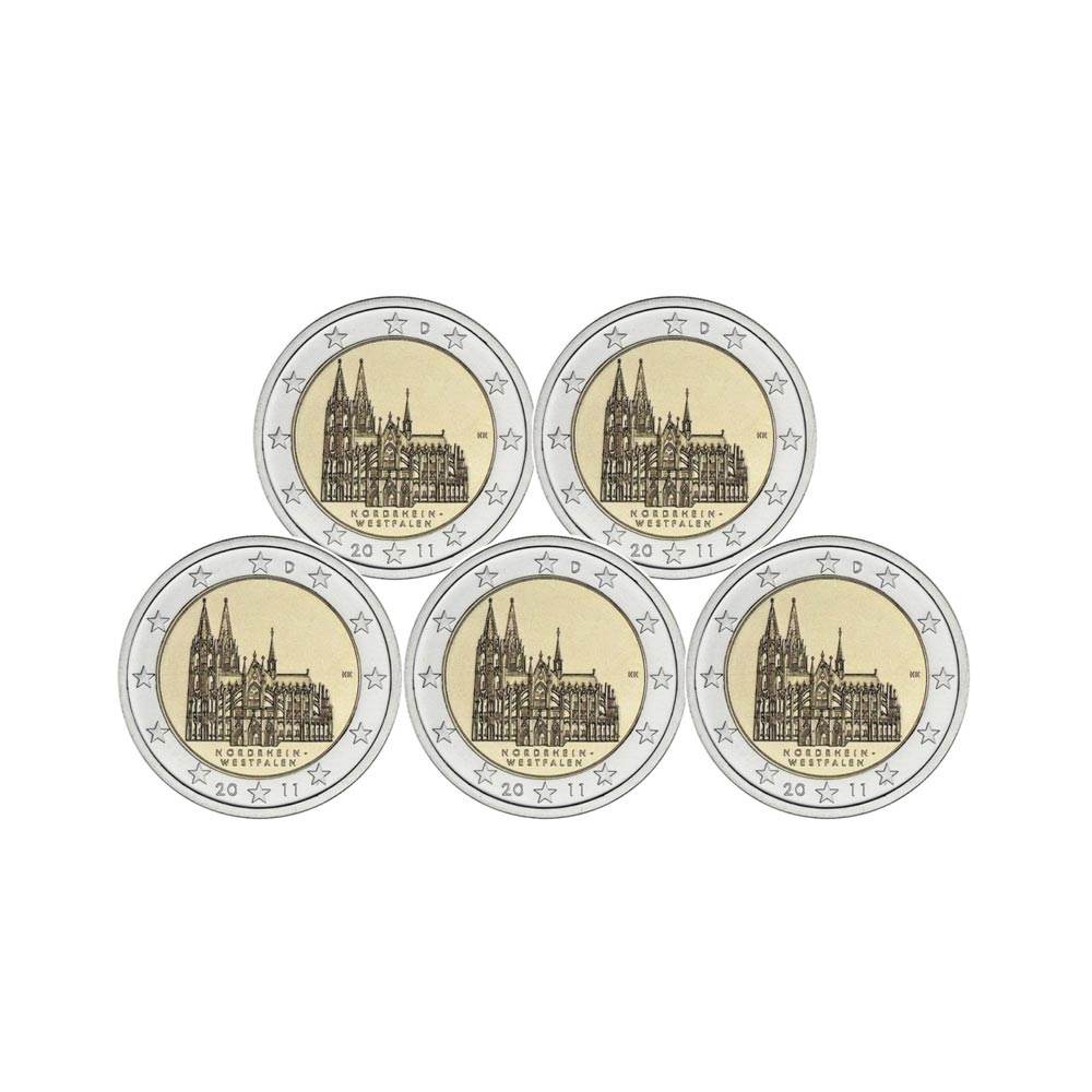Germania 2011 - 2 Euro Commemorative - Rhineland -Du -Nord - Westphalie