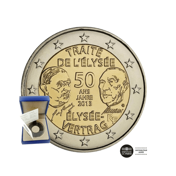 France 2013 - 2 Euro Commémorative - Traité de l'Elysée - BE