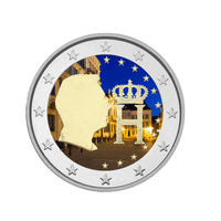 Luxemburgo 2004 - 2 Euro comemorativo - Monograma do Grand Duke Henri - Colorizado