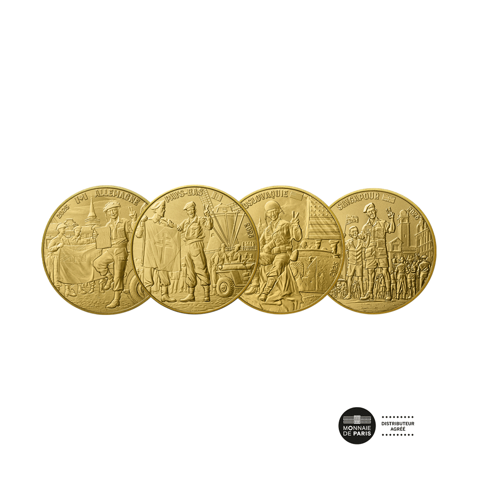 V-E Day - Lot de 4 monnaies de 1/4€ - 2025