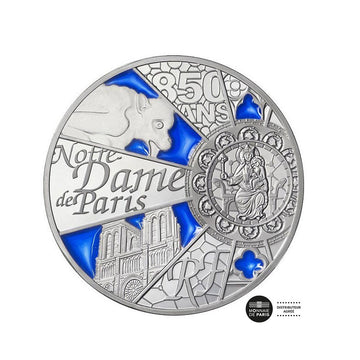 UNESCO - 850 jaar oud Notre -dame de Paris - Valuta van 10 Euro Silver - Be 2013