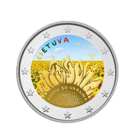 Lituanie 2023 - 2 Euro Commémorative - Ensemble avec l'Ukraine - Colorisée