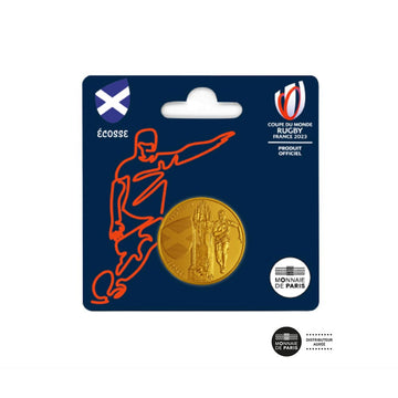 As principais nações européias de rugby - Escócia - moeda de € 1/4 - 2023