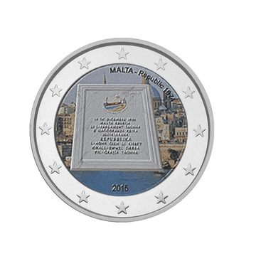 Malte 2015 - 2 Euro Commémorative - République 1974 - Colorisé