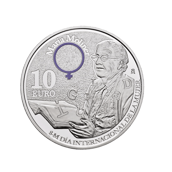 ⁣⁢Spain 2025 - 10 Euro Commemorative Silver Coin - Maria Moliner - Proof⁤⁣