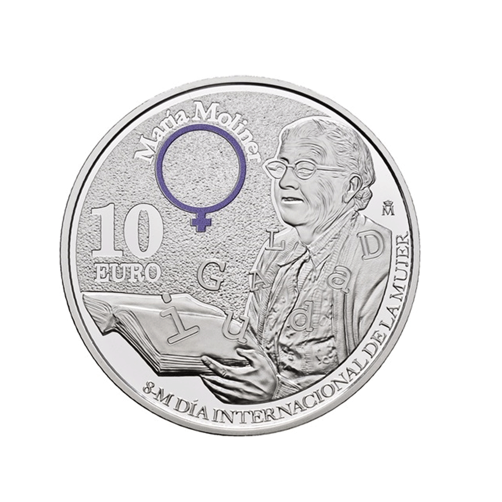 Espagne 2025 - Monnaie de 10 Euro Commémorative Argent - Maria Moliner - BE