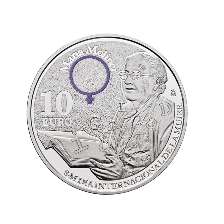 Espagne 2025 - Monnaie de 10 Euro Commémorative Argent - Maria Moliner - BE