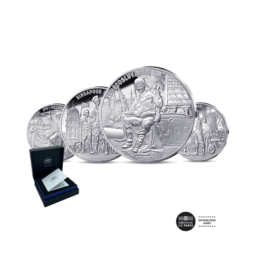 V-E Day - Lot de 4 monnaies de 10€ Argent - BE 2025