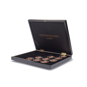 Coffret numismatique VOLTERRA pour 19 pièces de 1/4€ Commémoratives - Collection "Les Sports"