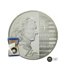Frédéric Chopin - Monnaie de 1,50€ Argent - BE 2005