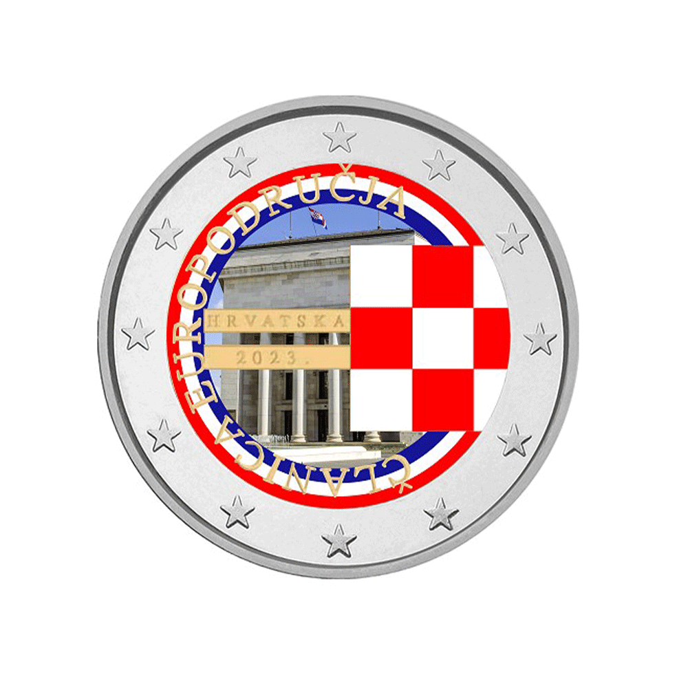 Croatia 2023 - 2 Euro commemorative - Introduction of Euro - Colorized