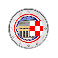Croácia 2023 - 2 Euro comemorativo - Introdução do Euro - Colorizado