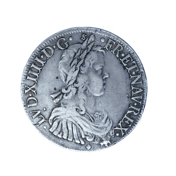 Monnaie ancienne en argent « Ecu d’argent Louis XIV à la mèche longue »