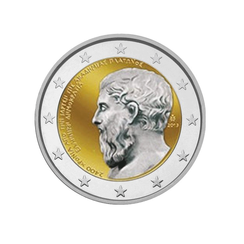 Grèce 2013 - 2 Euro Commémorative - Académie de Platon - Colorisée