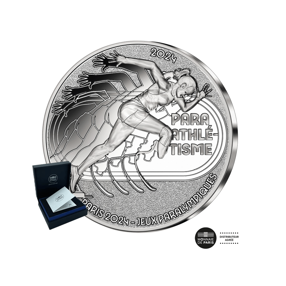 Parigi 2024 Olimpiadi Giochi - Serie sportive - Para Athletics - Mint di € 10 Silver - BE 2024