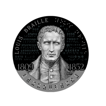 Louis Braille - Monnaie de 2000 Francs CFA  - Antique Finish 2024