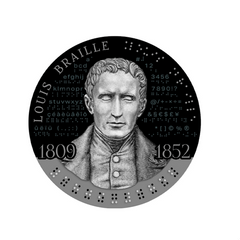 Louis Braille - Monnaie de 2000 Francs CFA  - Antique Finish 2024