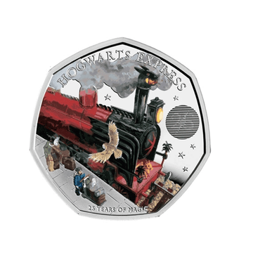 Poudlard Express - Monnaie de 50 Pence Argent - BE 2022