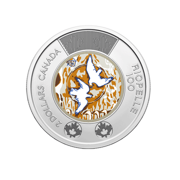 Canada 2023 - 100è Anniversaire de la naissance de Jean Charles Riopelle - Monnaie de 2 Dollars - Colorisée
