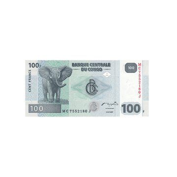 Congo - biglietti da 100 franchi - 2013