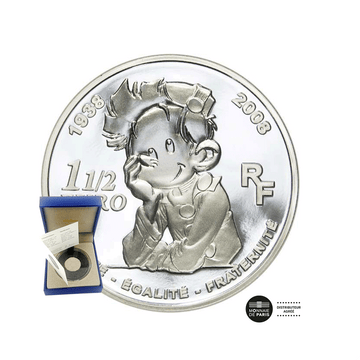 Spirou - Monnaie de 1,50€ Argent - BE 2008