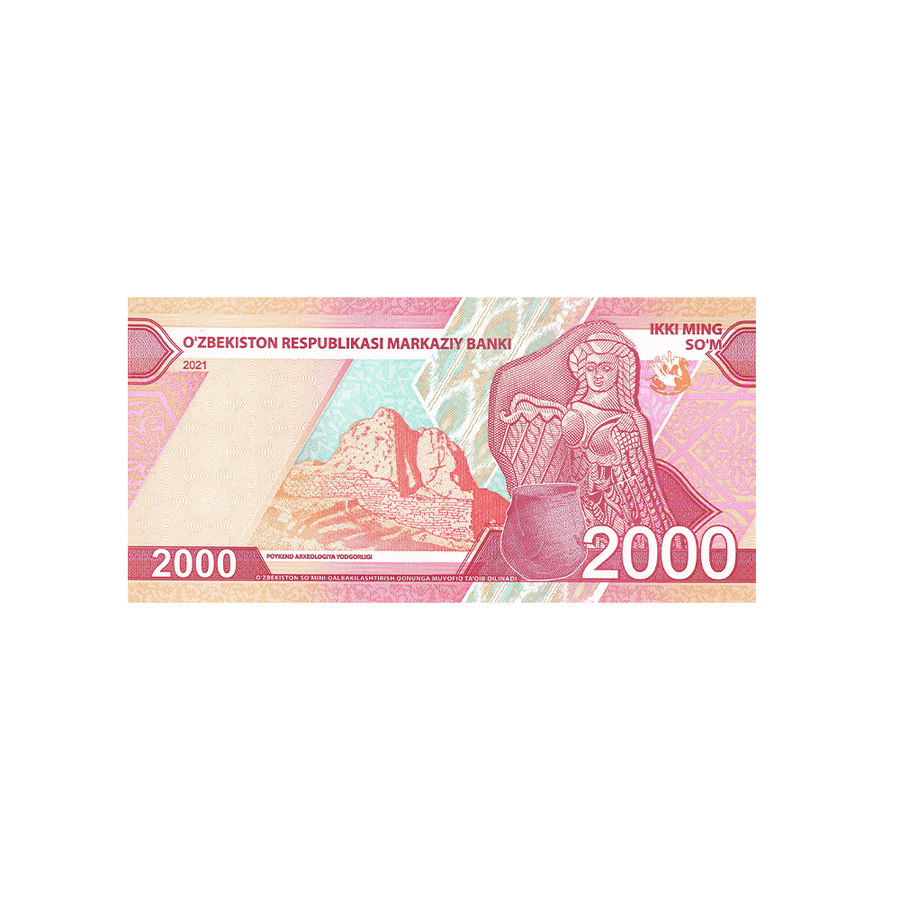 Ouzbékistan - Billet de 2000 So'm - 2021