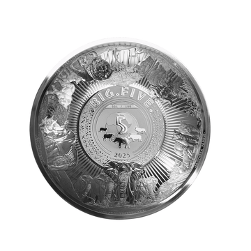 The Big Five of Africa - Monnaie de 1000 Francs Argent - BE 2025