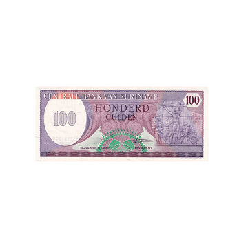 Suriname - Billet de 100 Gulden - 1985