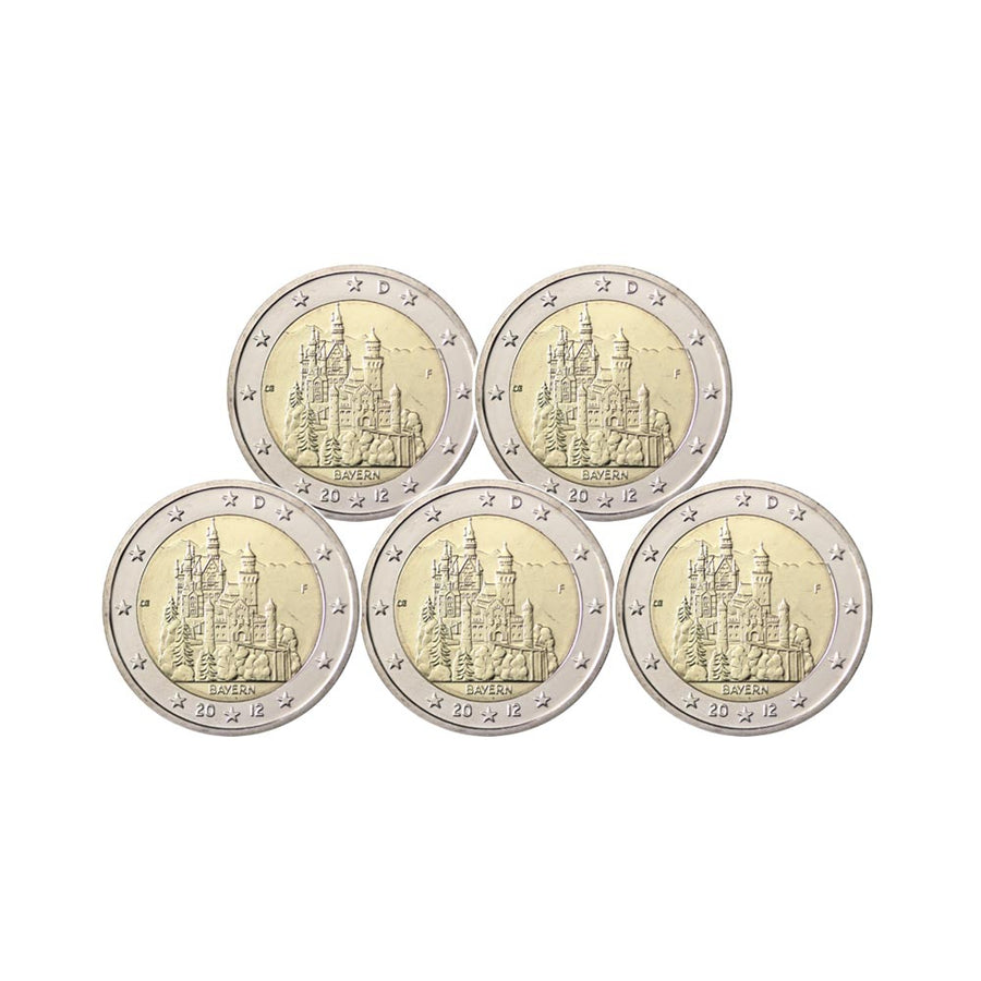 Allemagne COFFRET BE 5 X 2 Euros Commémo. Allemagne 2012 - Bavière Les 5 Ateliers A47610 Allemagne COFFRET BE 5 X 2 Euros Commémo. Allemagne 2012 - Bavière Les 5 Ateliers A47610