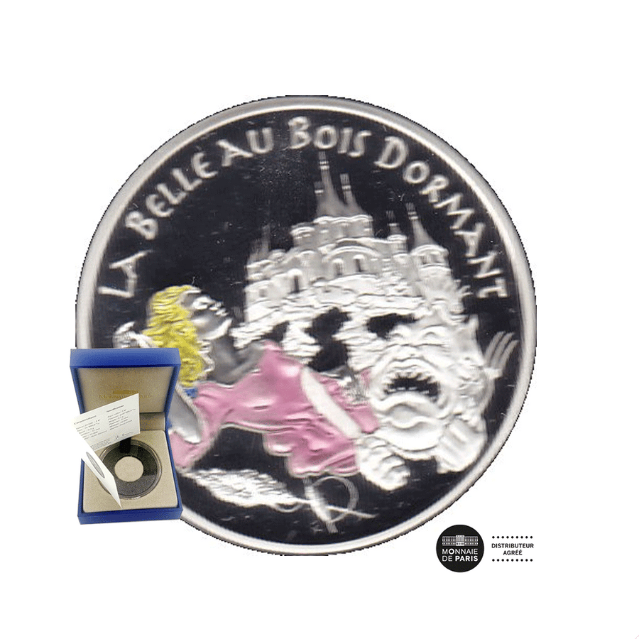 Contes des enfants d'Europe - La Belle au bois dormant - Monnaie de 1,50€ Argent - BE 2003