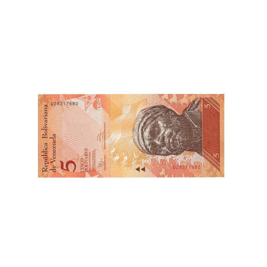 Bolivie - Billet de 5 Bolivares - 2011