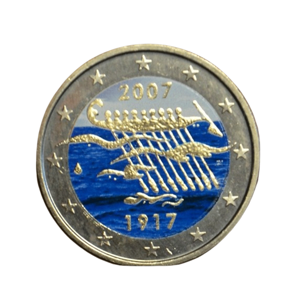 Finlande 2007 - 2 Euro Commémorative - Indépendance de la Finlande - Colorisée