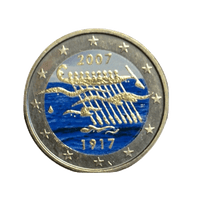 Finlande 2007 - 2 Euro Commémorative - Indépendance de la Finlande - Colorisée