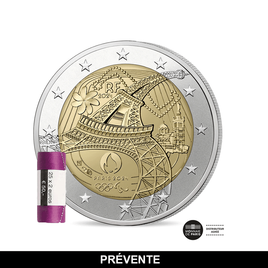 Paris Olympic Games 2024 - Currency of € 2 commemorative - UNC