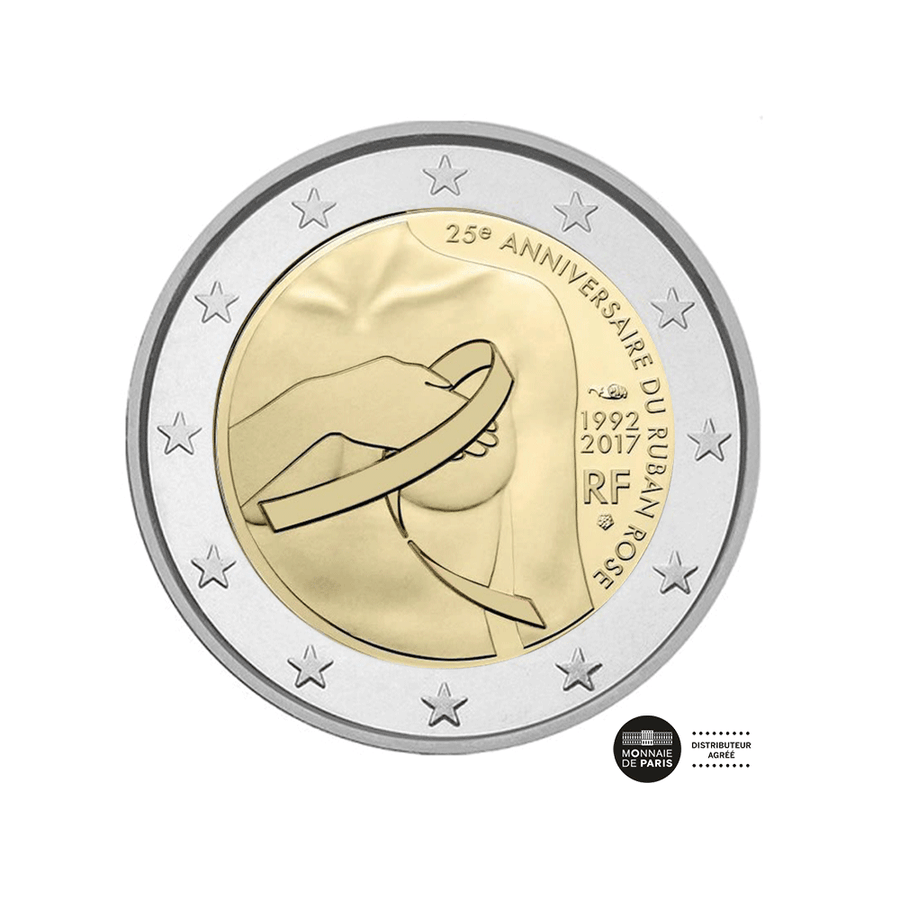 Francia 2017 - 2 Euro Commemorative - 25 ° anniversario della lotta contro il cancro al seno